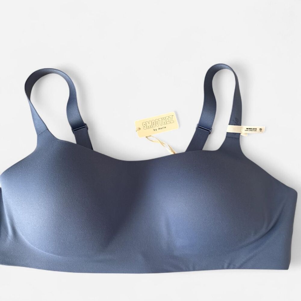 New with tags Size XL Aerie Smoothez wireless bra blue NWT women’s